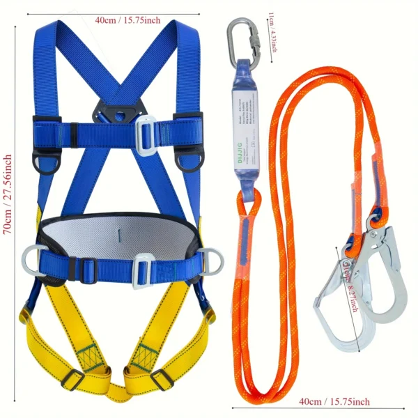 Heavy-Duty Full Body Safety Harness