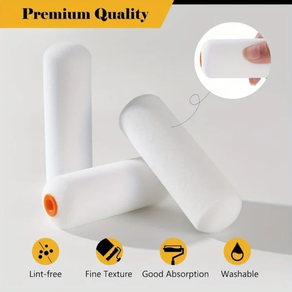 BAOFALI 10pcs Mini Foam Paint Rollers