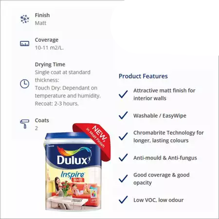 ICI DULUX Inspire Interior Matt Finish Paint